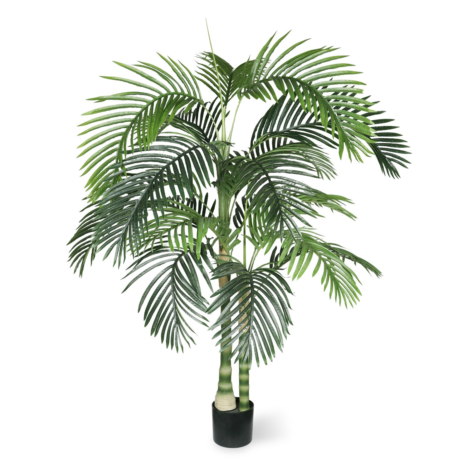 6FT Artificial Golden Cane Palm Tree with Nursery Pot, Flexible Branches Decor