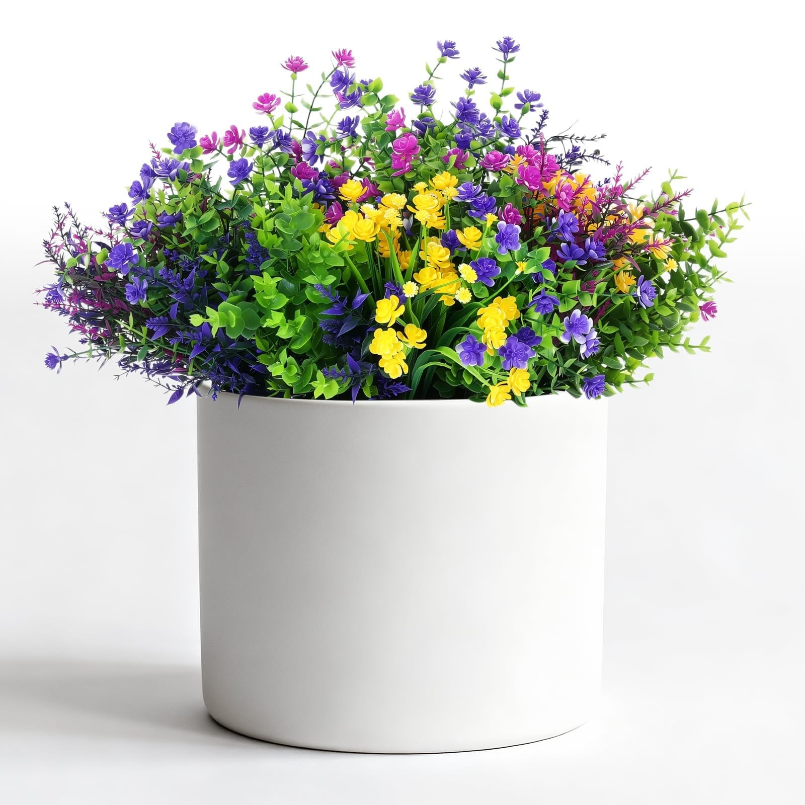 24PCS Artificial Flowers Outdoor, 6 Styles Mixed Fake Flowers for Spring Deco…