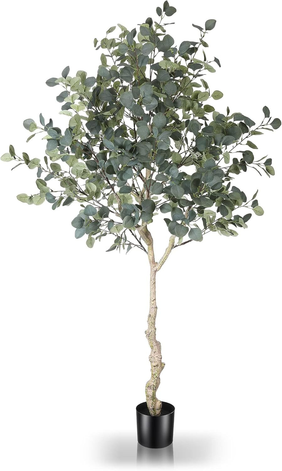 6Ft Artificial Eucalyptus Tree In Plastic Nursery Pot Tall Faux Eucalyptus Stems