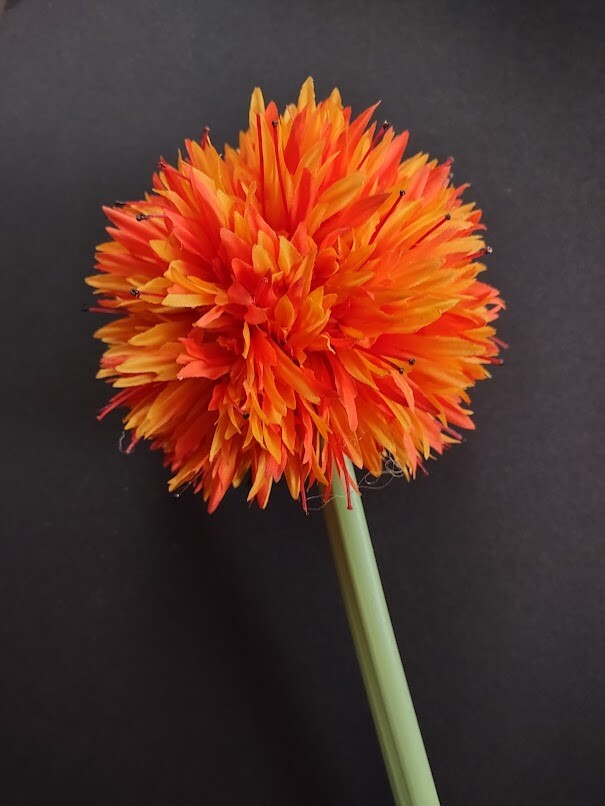 Artificial 26″ allium stem ORANGE