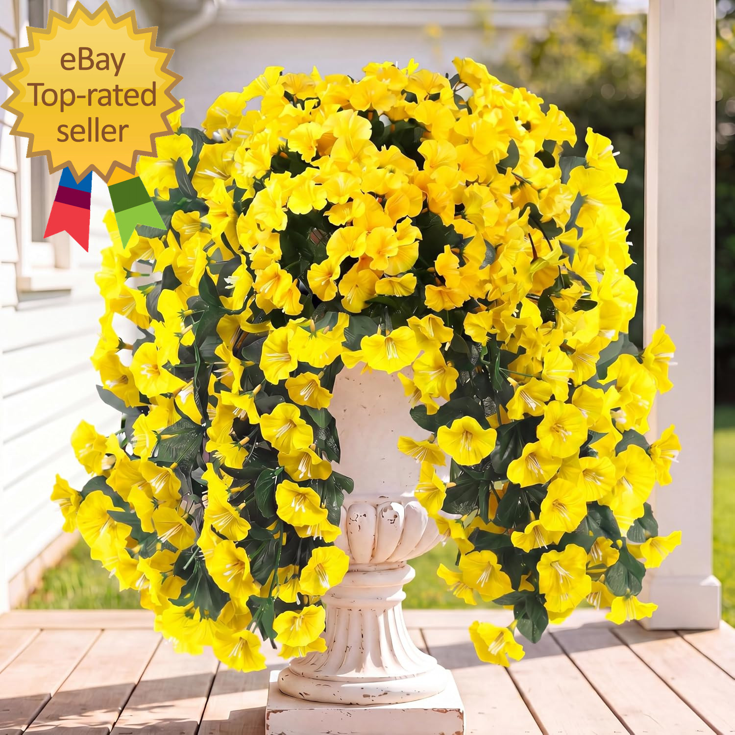 Artificial Fake Hanging Flowers Plants for Outdoor outside Spring Summer