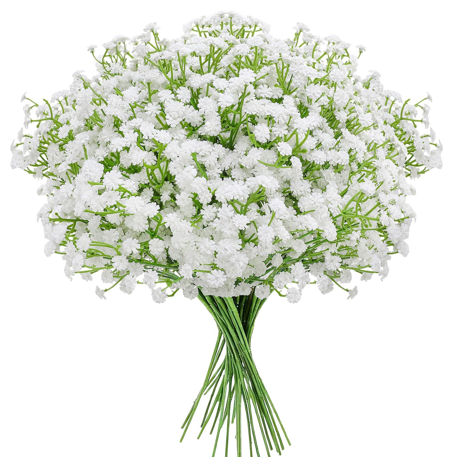 24 PCS 20.5 Inch White Fake Baby Breath Artificial Flowers Gypsophila Decor