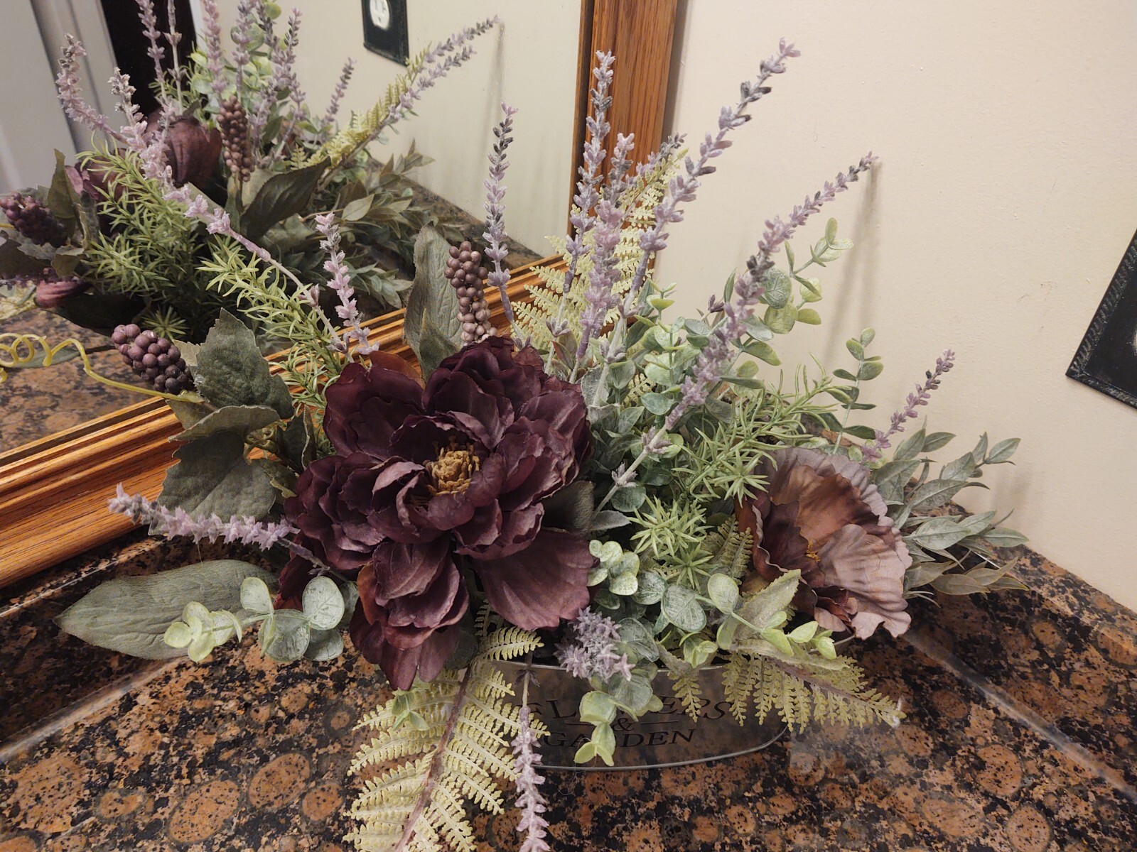Floral Arrangement, Housewarming Gift, Flower Arrangement Wooden Box, Home Decor