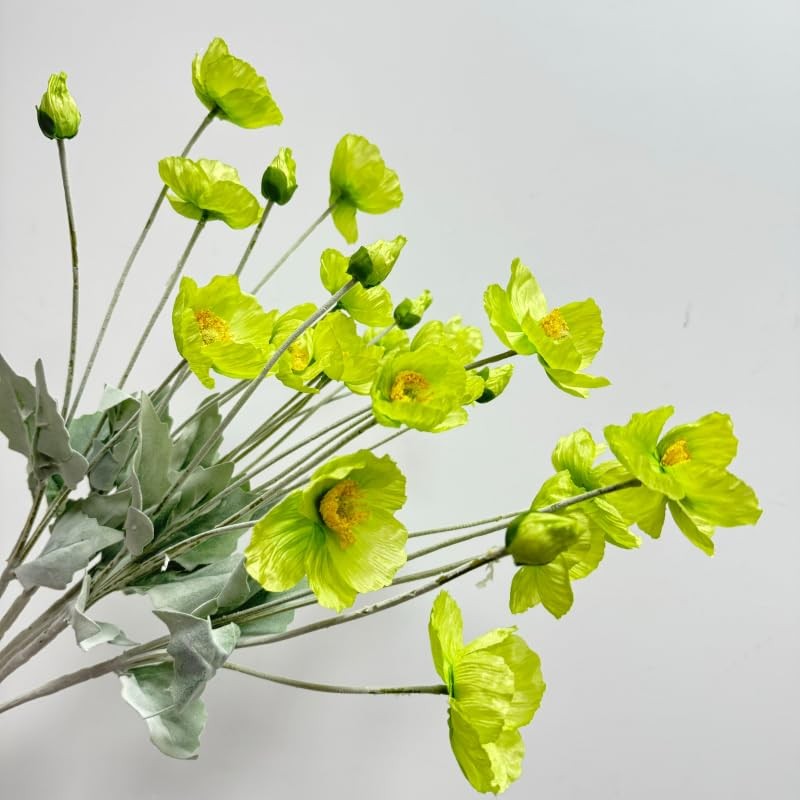 Urier Poppies Flowers Artificial,Ranunculus Artificial Flowers,Silk Flowers w…
