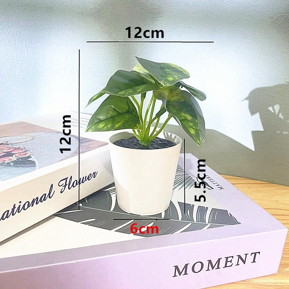 Artificial Potted Plant Simulation Greenery Desk Ornament for Home Office Decor