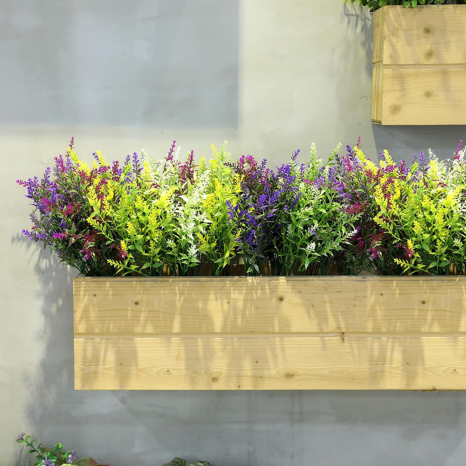 48 Bundles UV Resistant Lavender Flowers – No Fade Faux Plants for Decor