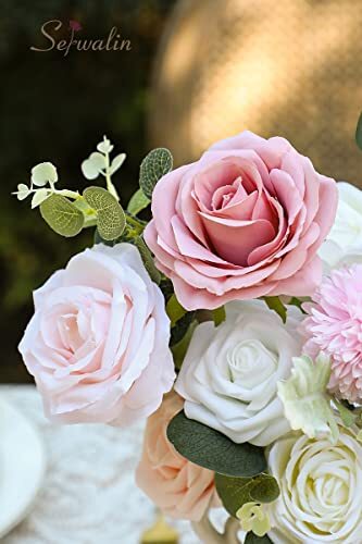 Serwalin Artificial Flowers Pink Fake Flowers for 1 Box Abby Blush Pink??