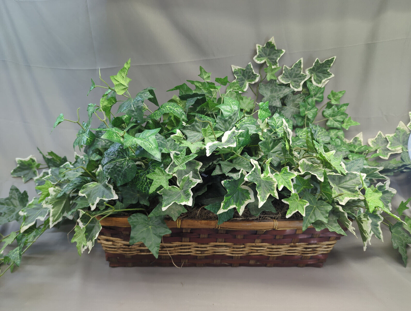 Fake Ivy Shelf Filler Basket Decor