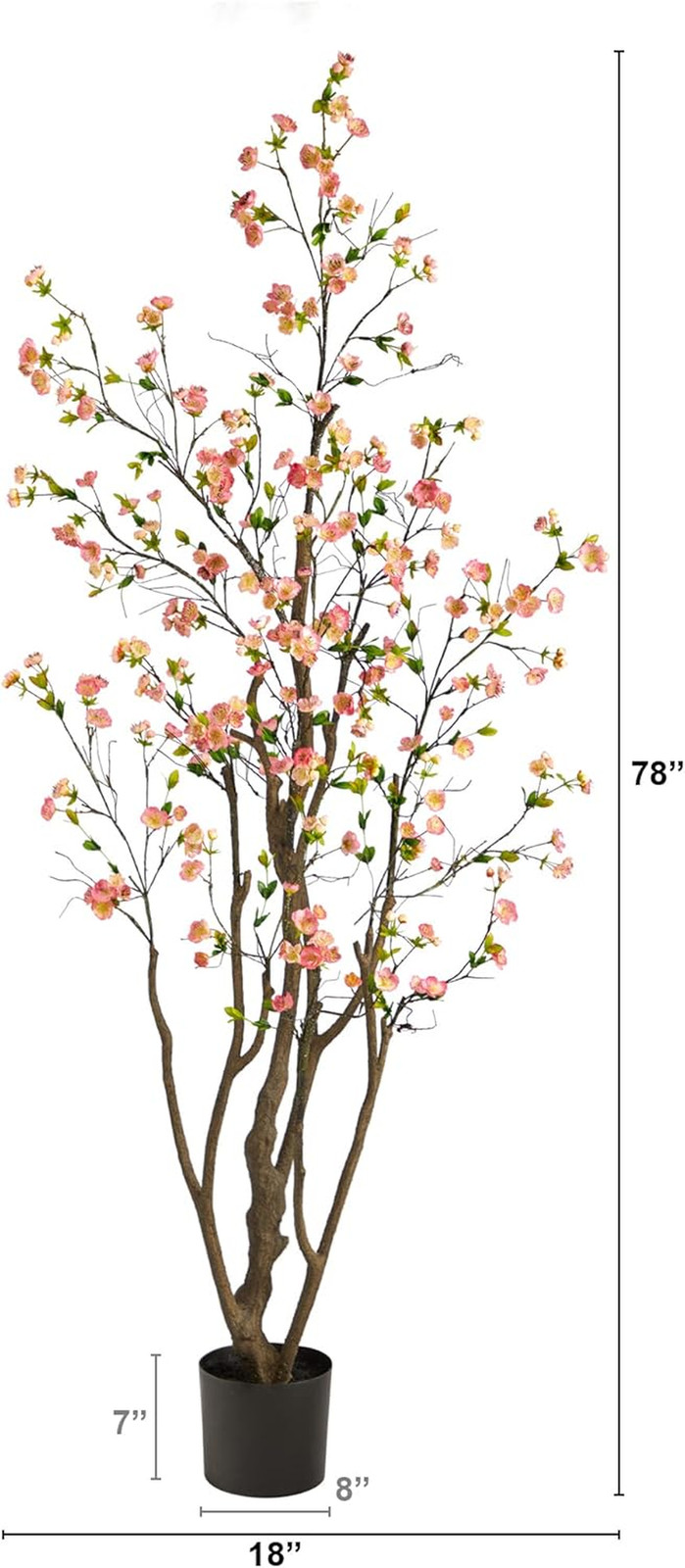 Stunning 6.5Ft Cherry Blossom Artificial Tree for Home Decor