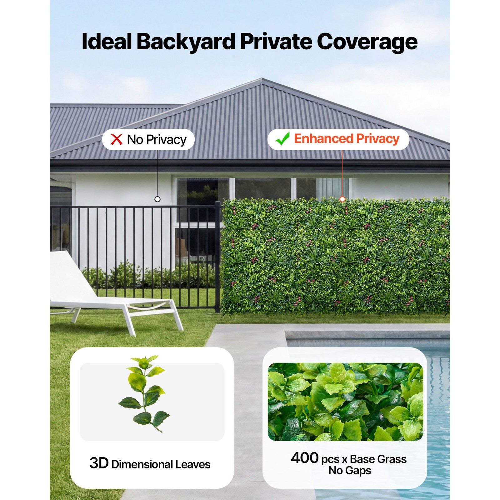 12PCS 20x20in Artificial Boxwood Panels, Greenery Wall for Wedding & Garden