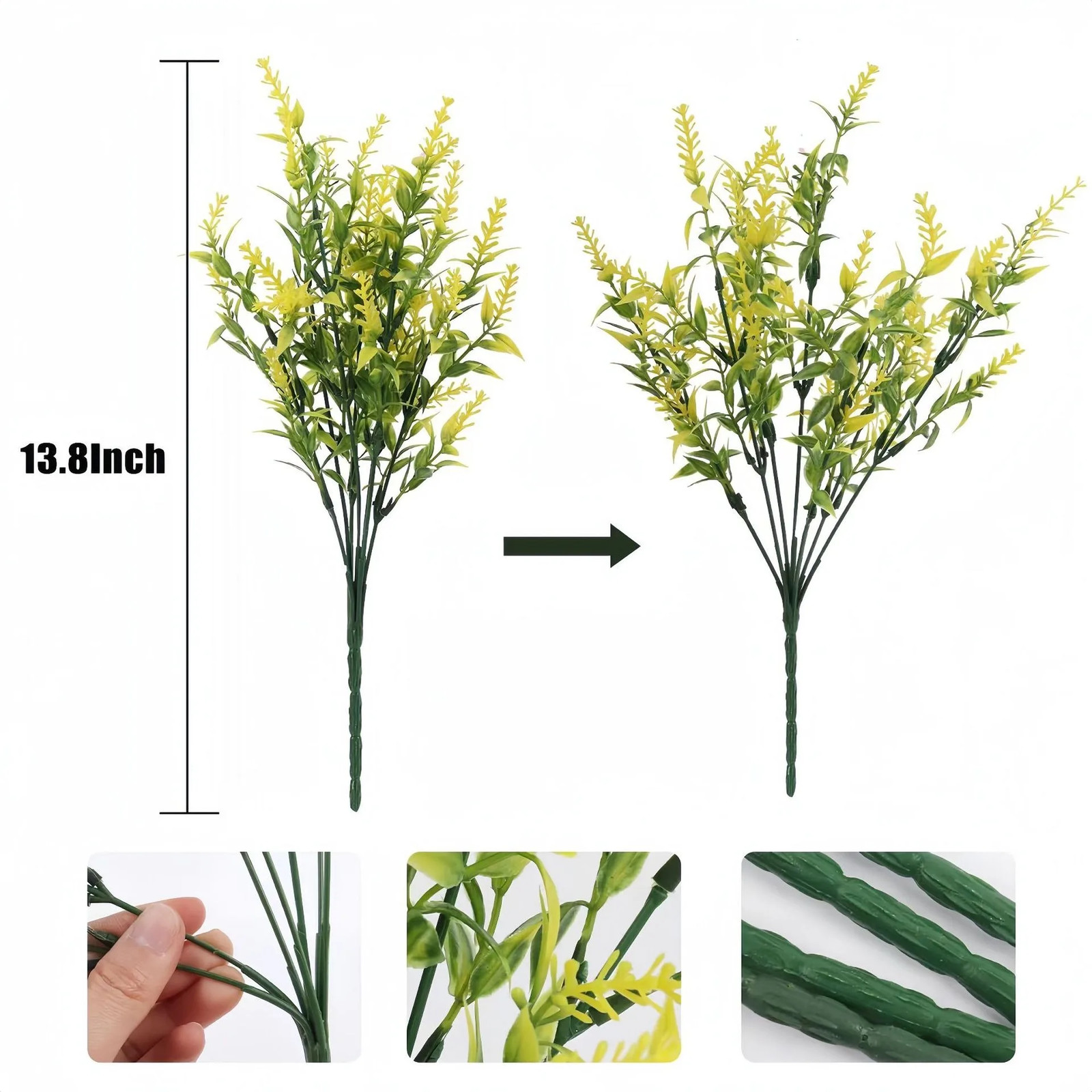 1/3/5Pcs Artificial Flowers 35CM Faux Plants for Home Room Table Decor Wedding D