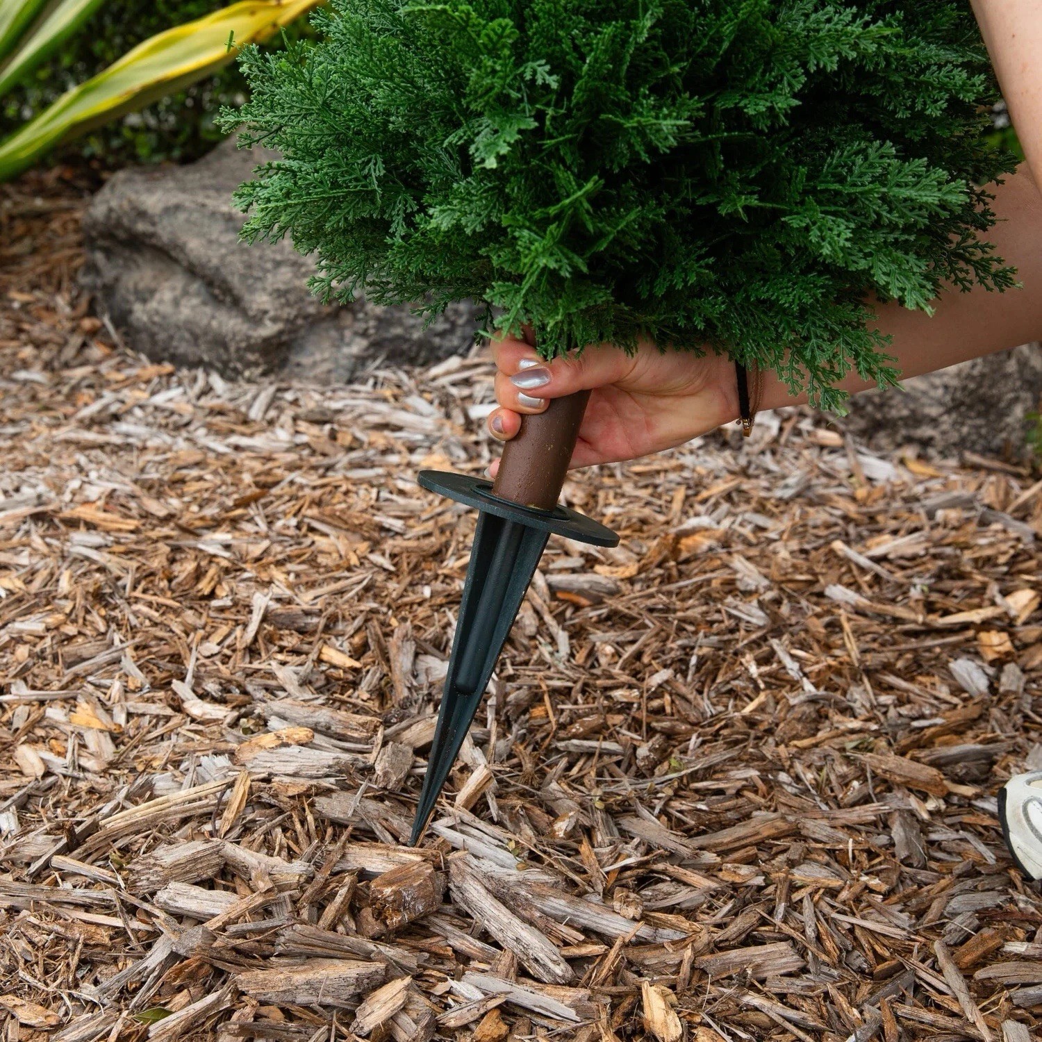 4’ Artificial Boxwood Plant with Integrated Ground Stake UV Resistant Set of 2.
