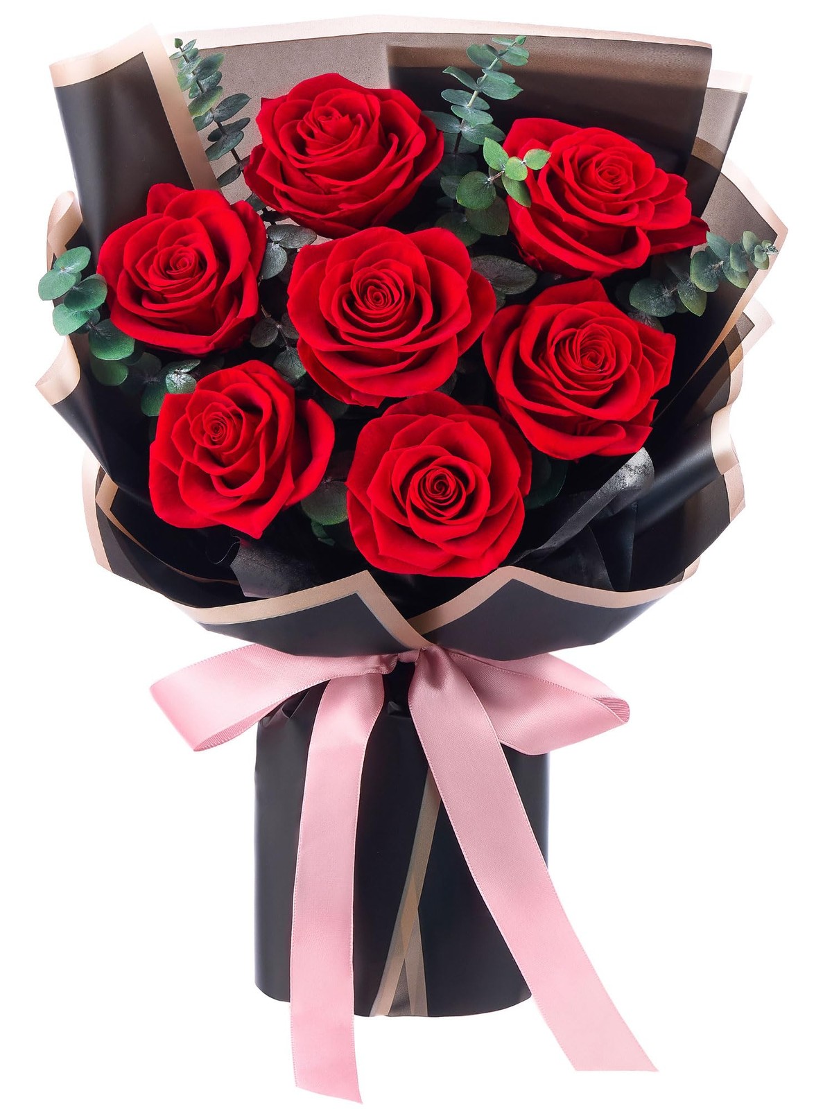 Mosstory Flower Bouquet Flowers for Delivery Prime 7-Piece Preserved Roses Bo…