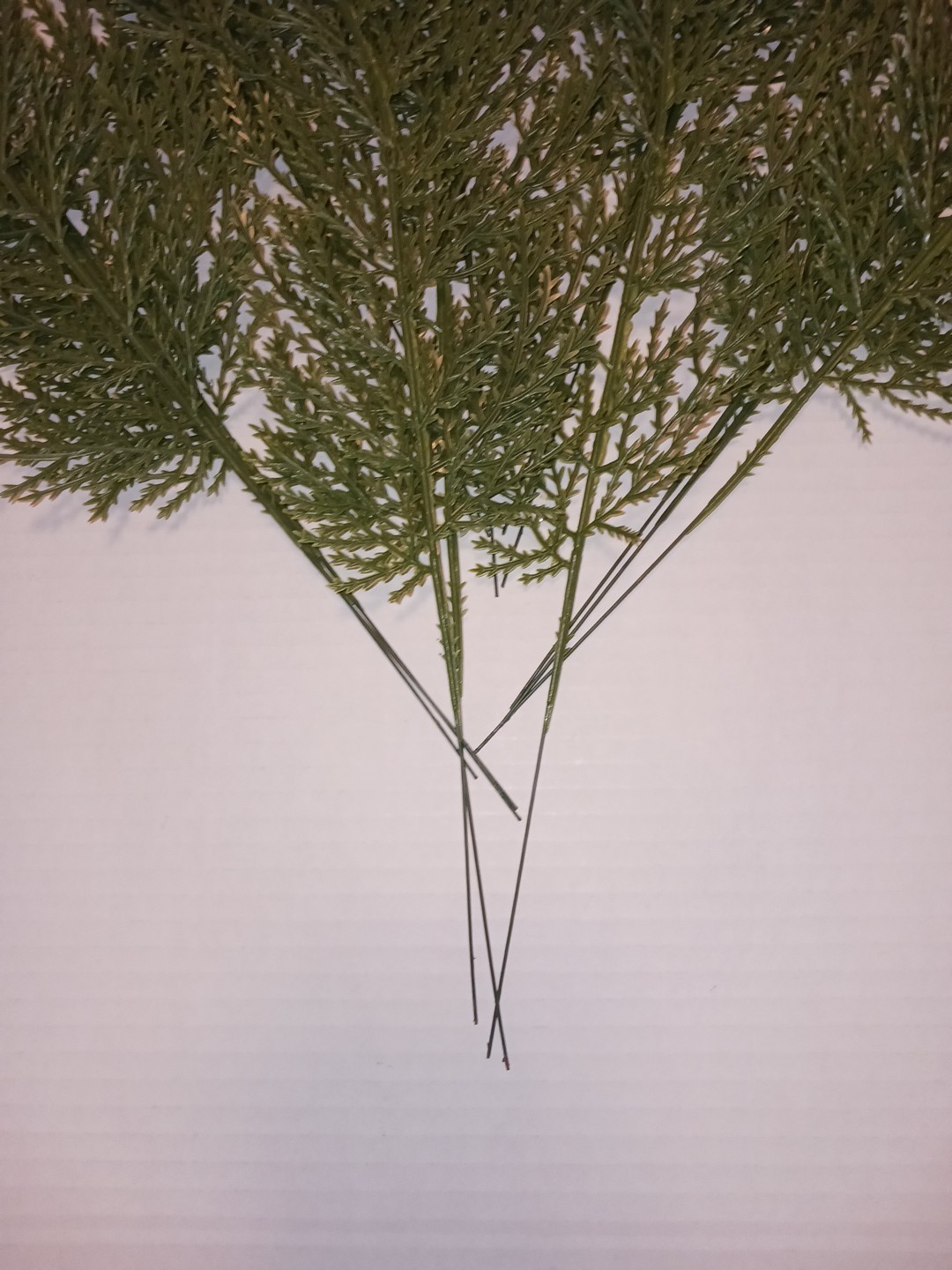 Artificial Cedar Faux Spray Branches Twig Picks Plastic Greenery x 20 Stems