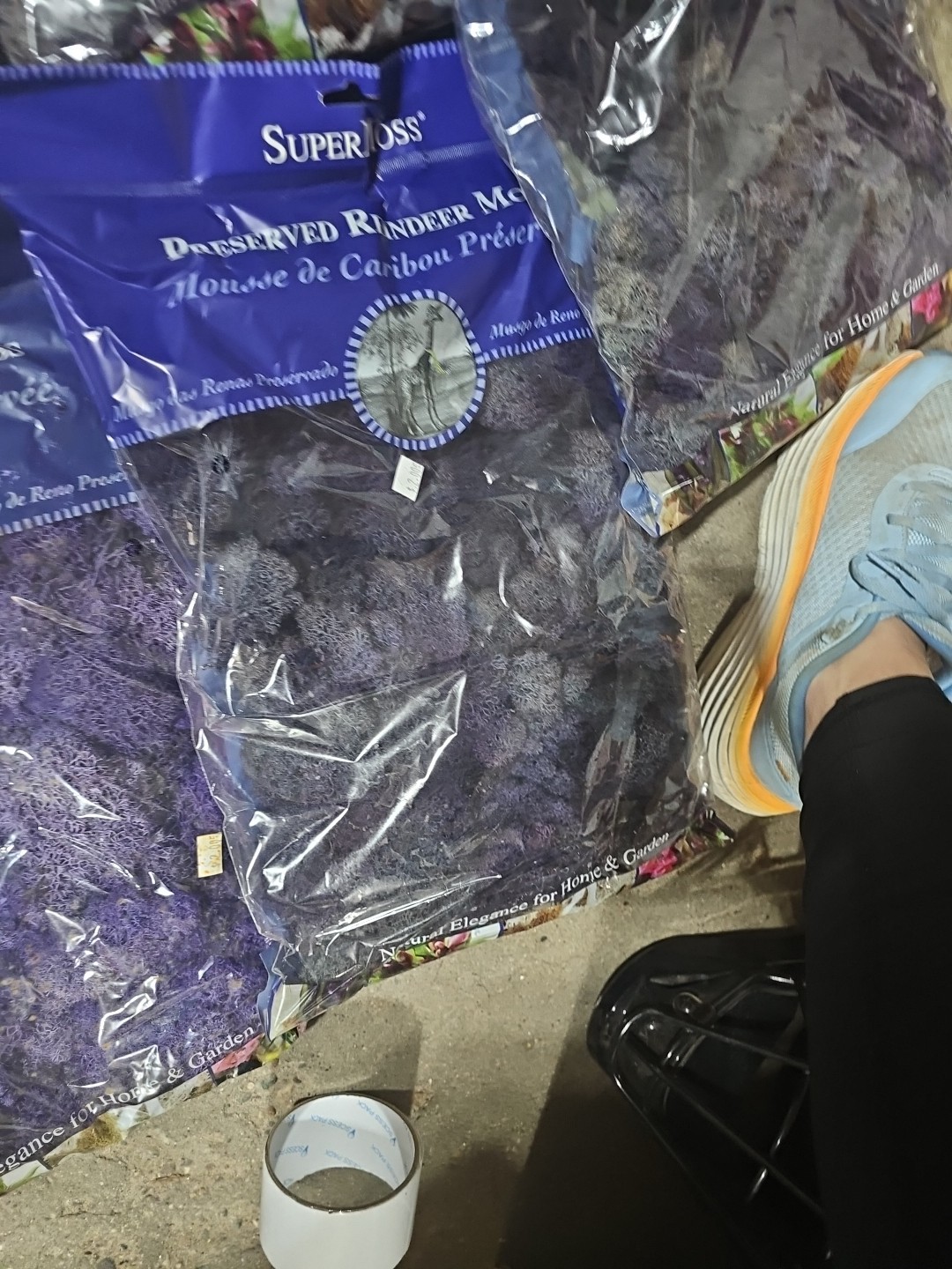 Quality Growers Preserved Reindeer Moss Purple/blue/grey/black 9 Bags