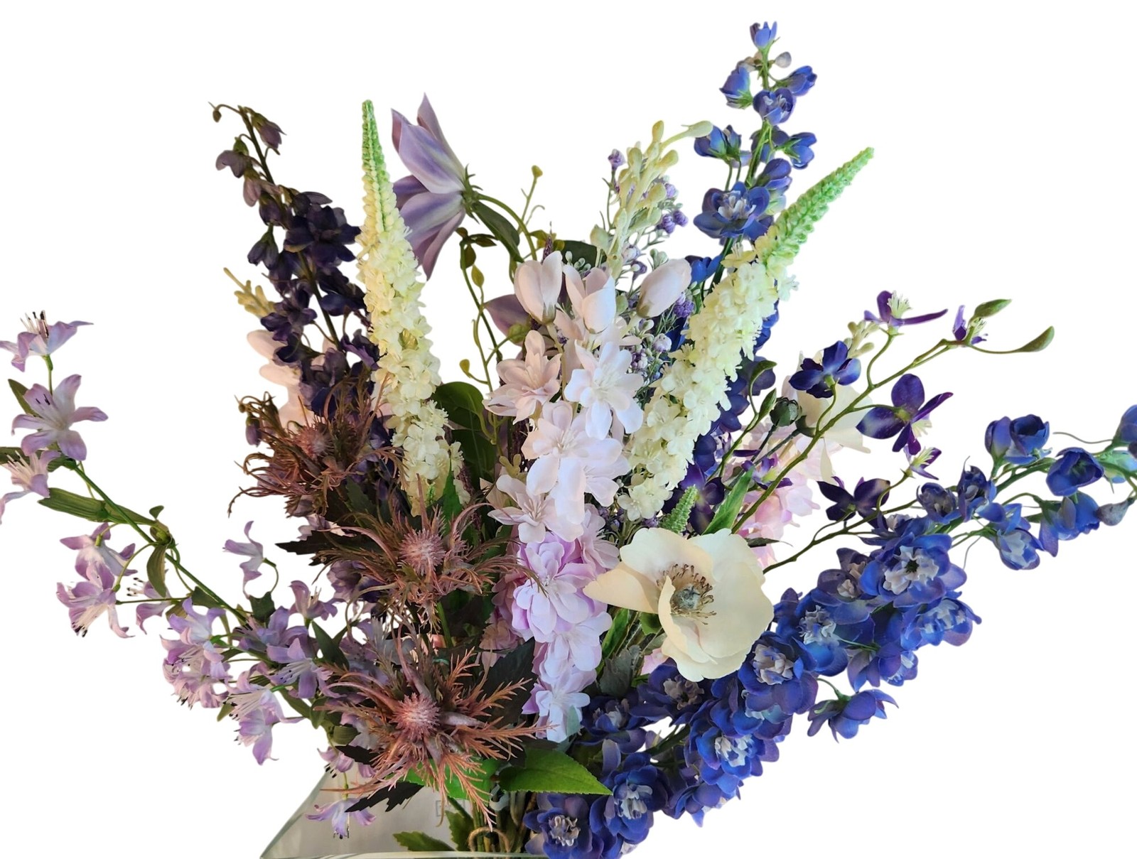 Artificial Purple & Lavender Flower Bouquet Hand-Tied Arrangement Stunning Displ
