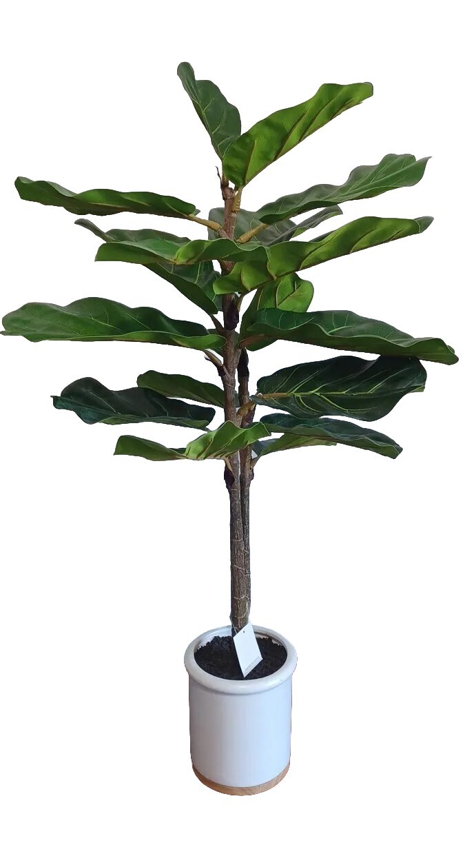 42″ Fiddle Leaf Fig Tree Beauty Artificial Greenery Plant Home Office Decoration