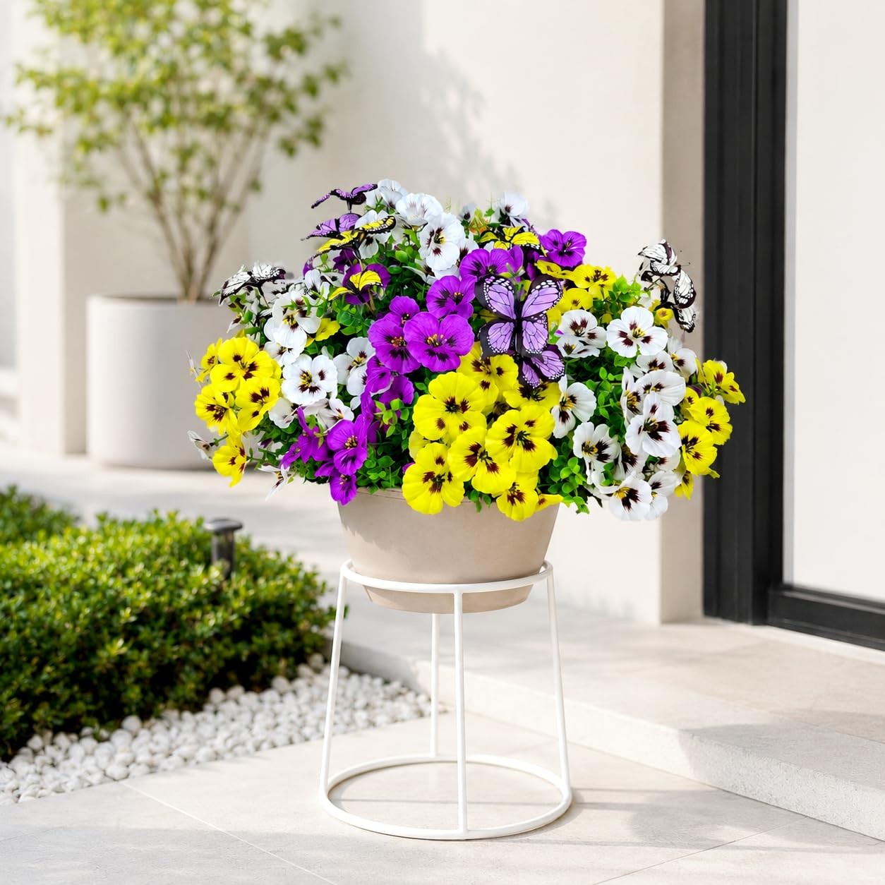 36 Stems Artificial Pansies Flowers for Outdoor