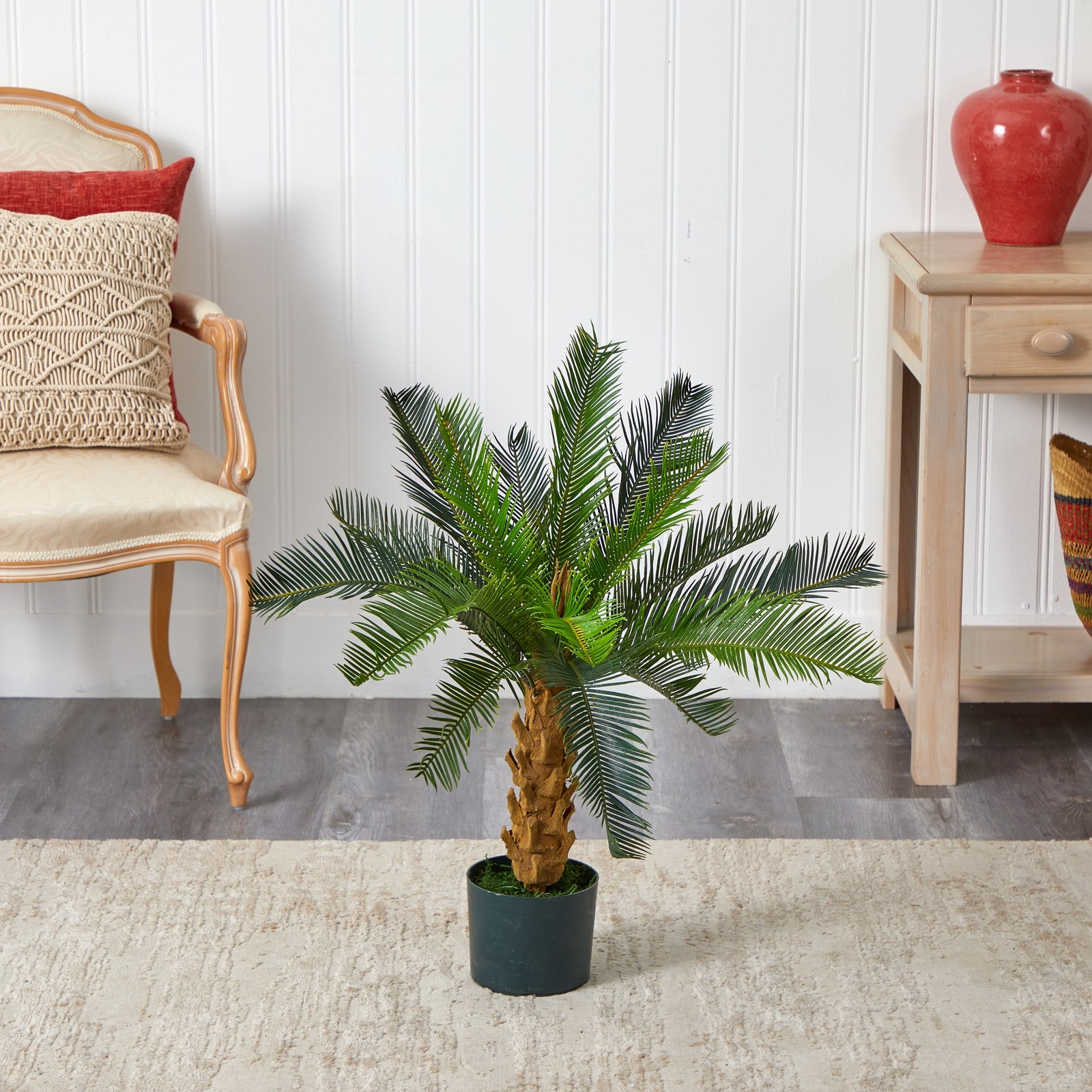 Nearly Natural Cycas Silk Plant in Green