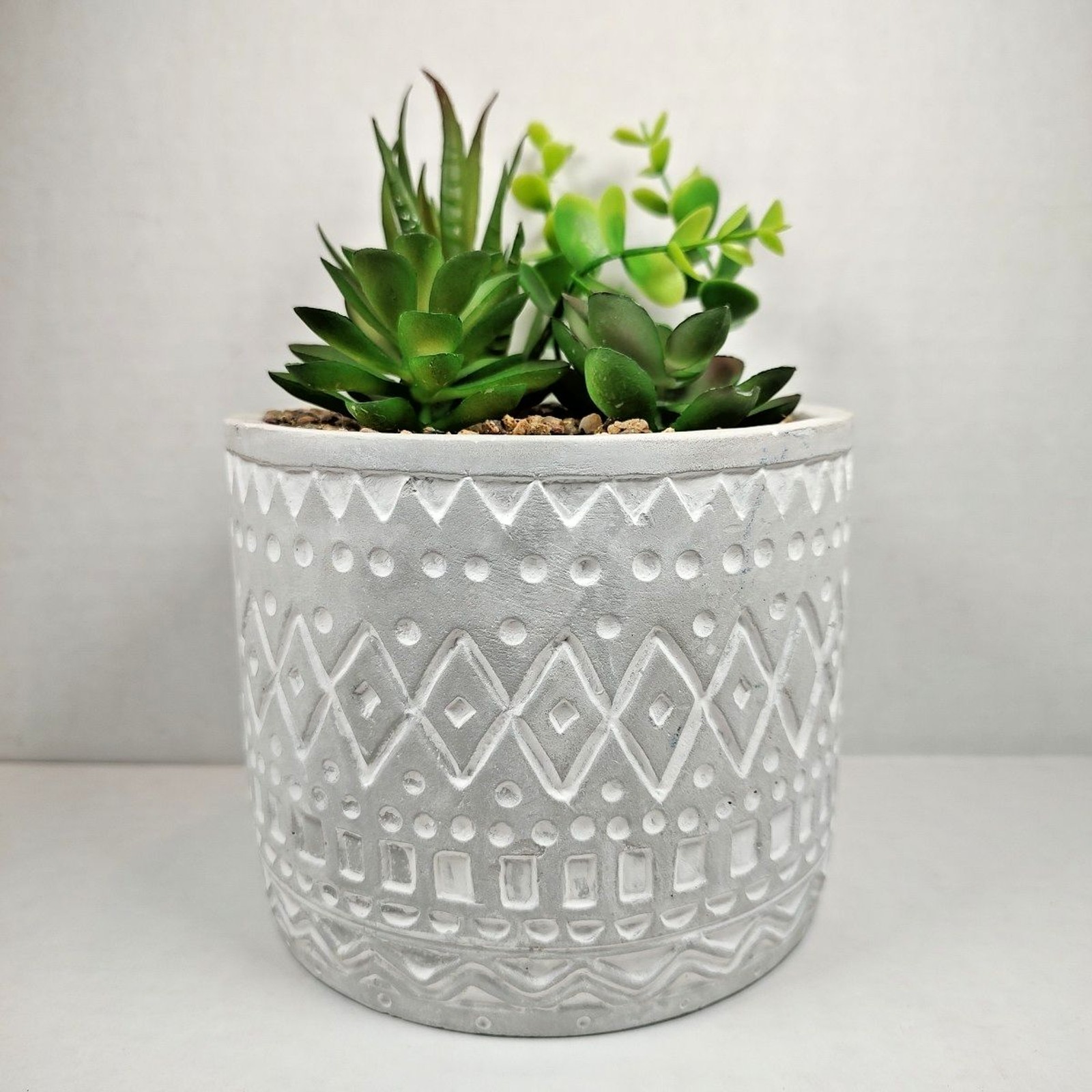 Modern Coastal Artificial Succulent Bouquet Snake & Jade Plant, Echeveria, Sedum