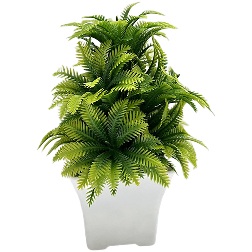 Coconut Leaf Faux Potted Plant for Contemporary Interior and Event Design