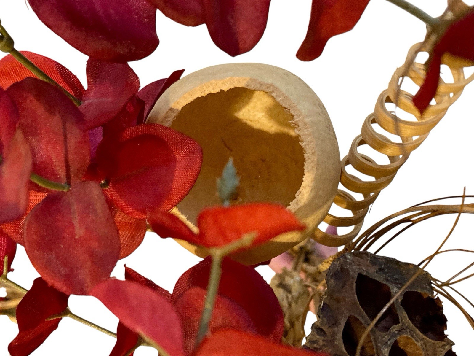 Boho Dried Flower Arrangements 2 Bunches Palm Spears Eucalyptus Seed Pods Decor