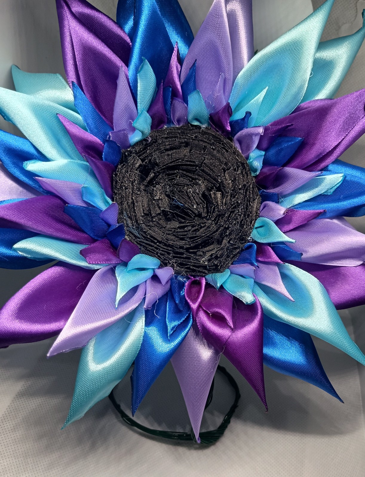 Blue & Purple Eternal Ribbon Flower Artificial Flowers for Decoration