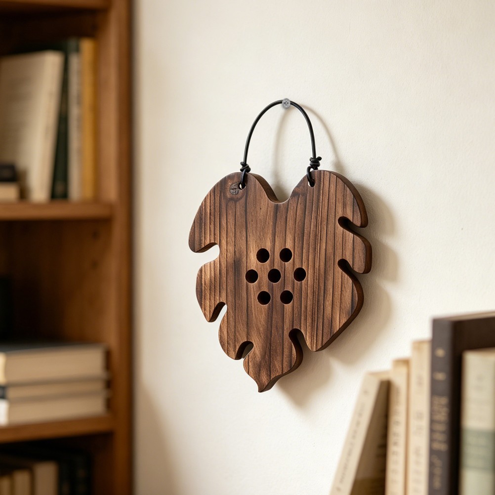 Wooden Wall Mounted Fern Planter Reusable Indoor Orchid Display Brown Board