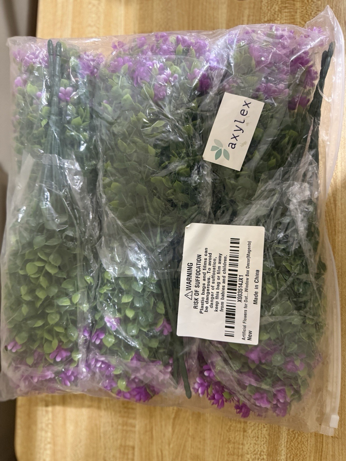 Artificial Flowers Outdoor Fake Plants 12 Bundles UV Resistant No Fade Magenta