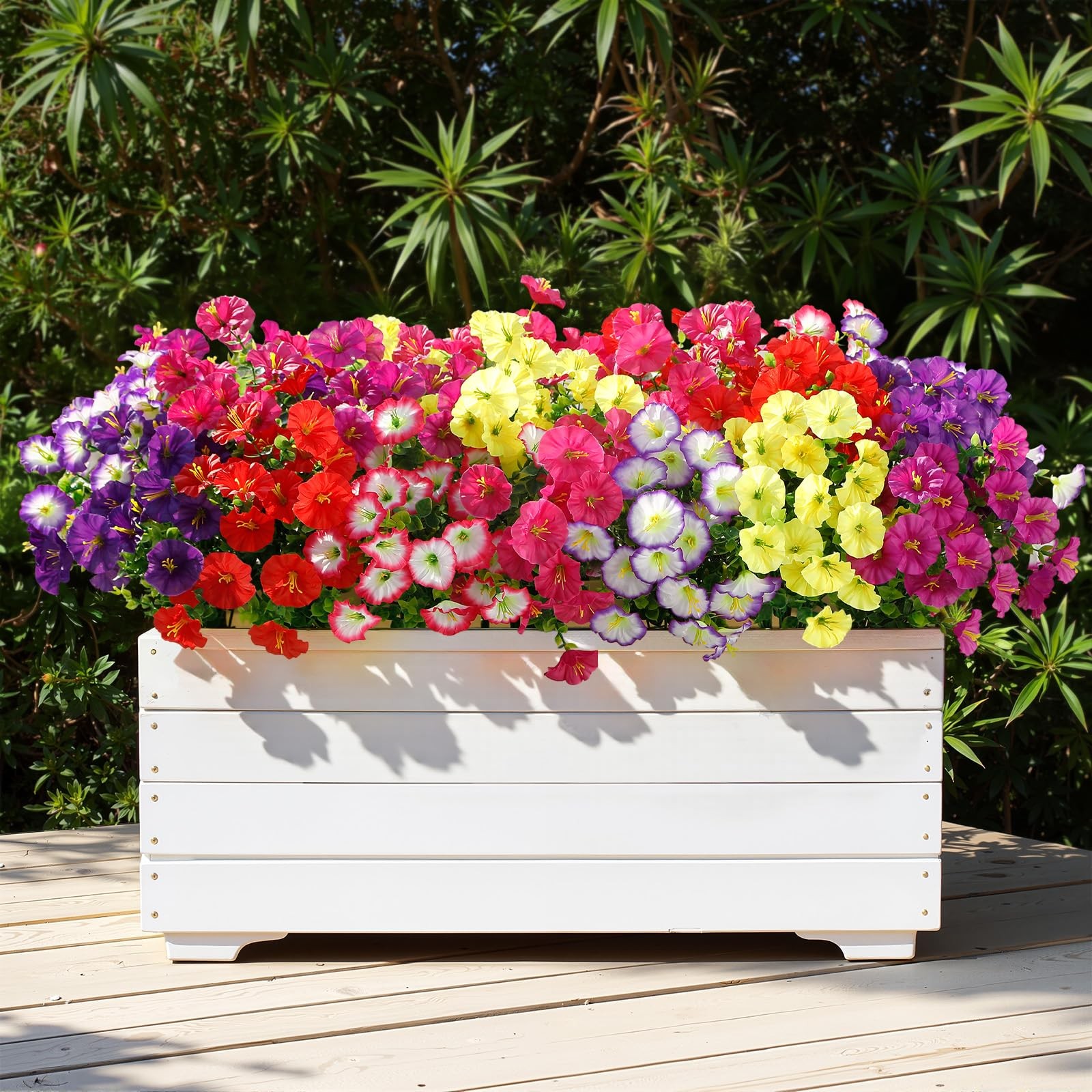 24 Bundles Artificial Flowers for Outdoors, Faux Spring Flowers for Decoratio…