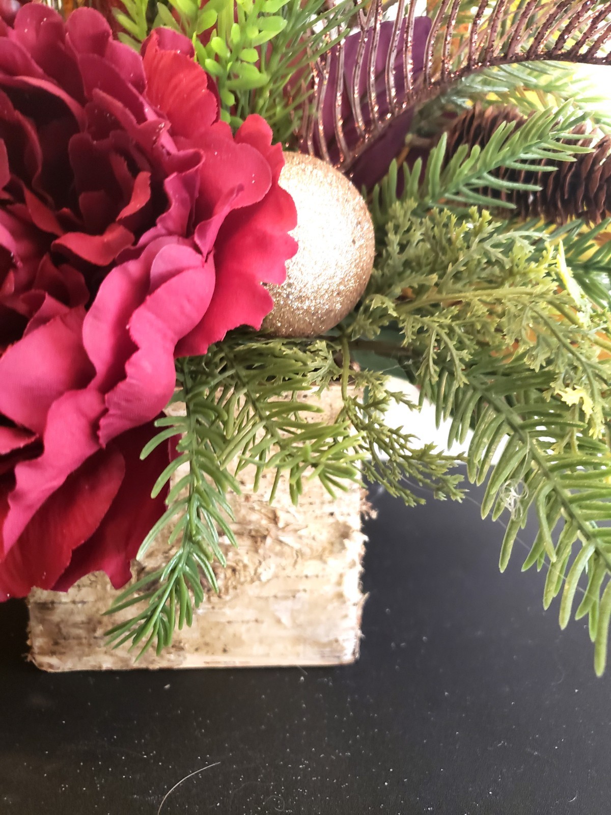 Burgundy Fall Floral Centerpiece, Autumn Table Decor, Rustic Thanksgiving Floral