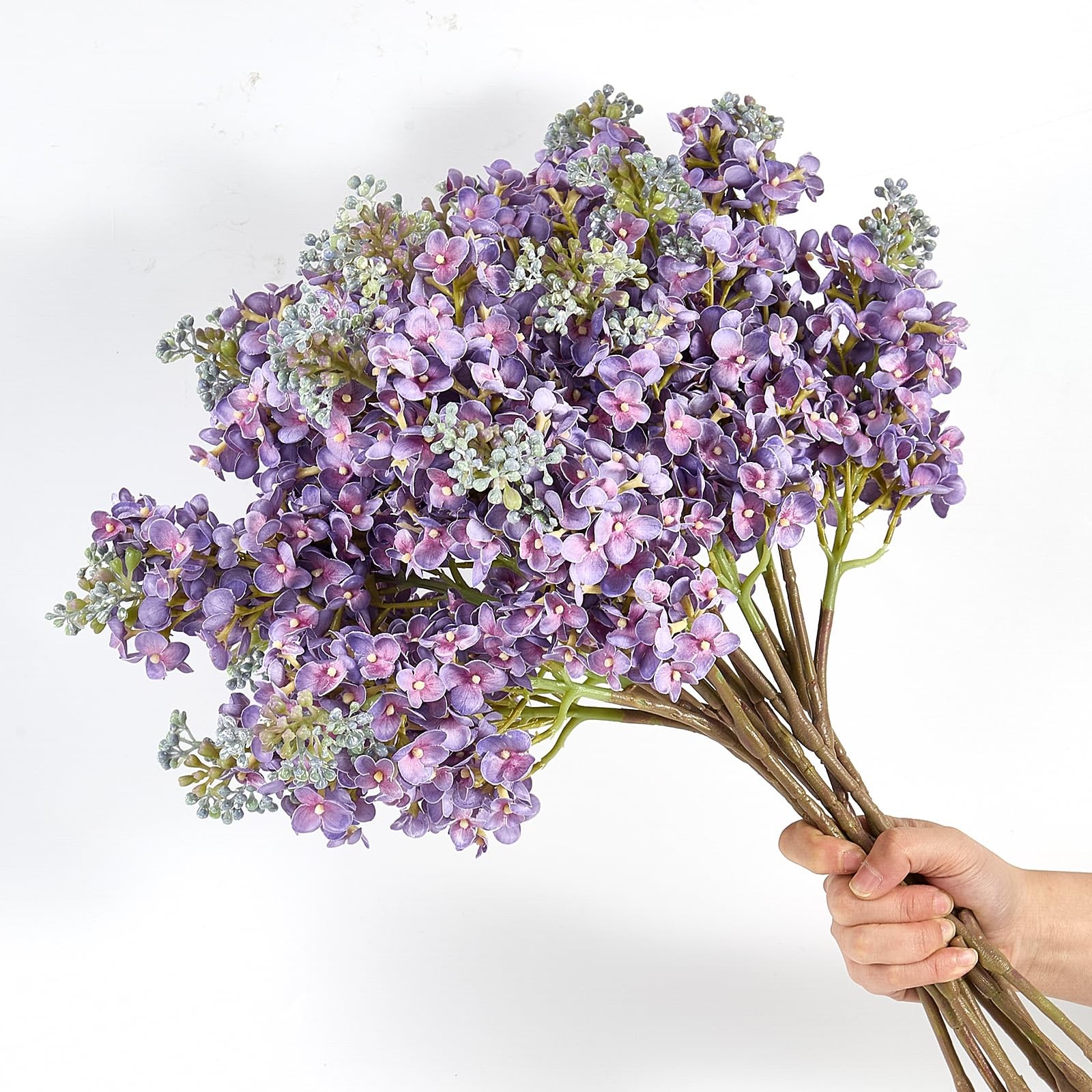 4PCS 25.6inch Lilac Artificial Flowers Purple Fake Delphinium Long Stem Silk …