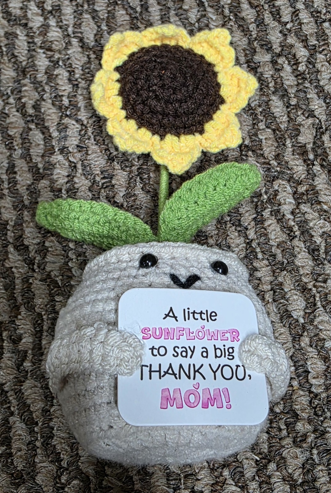 Regalwoven handmade crochet sunflower potted plant