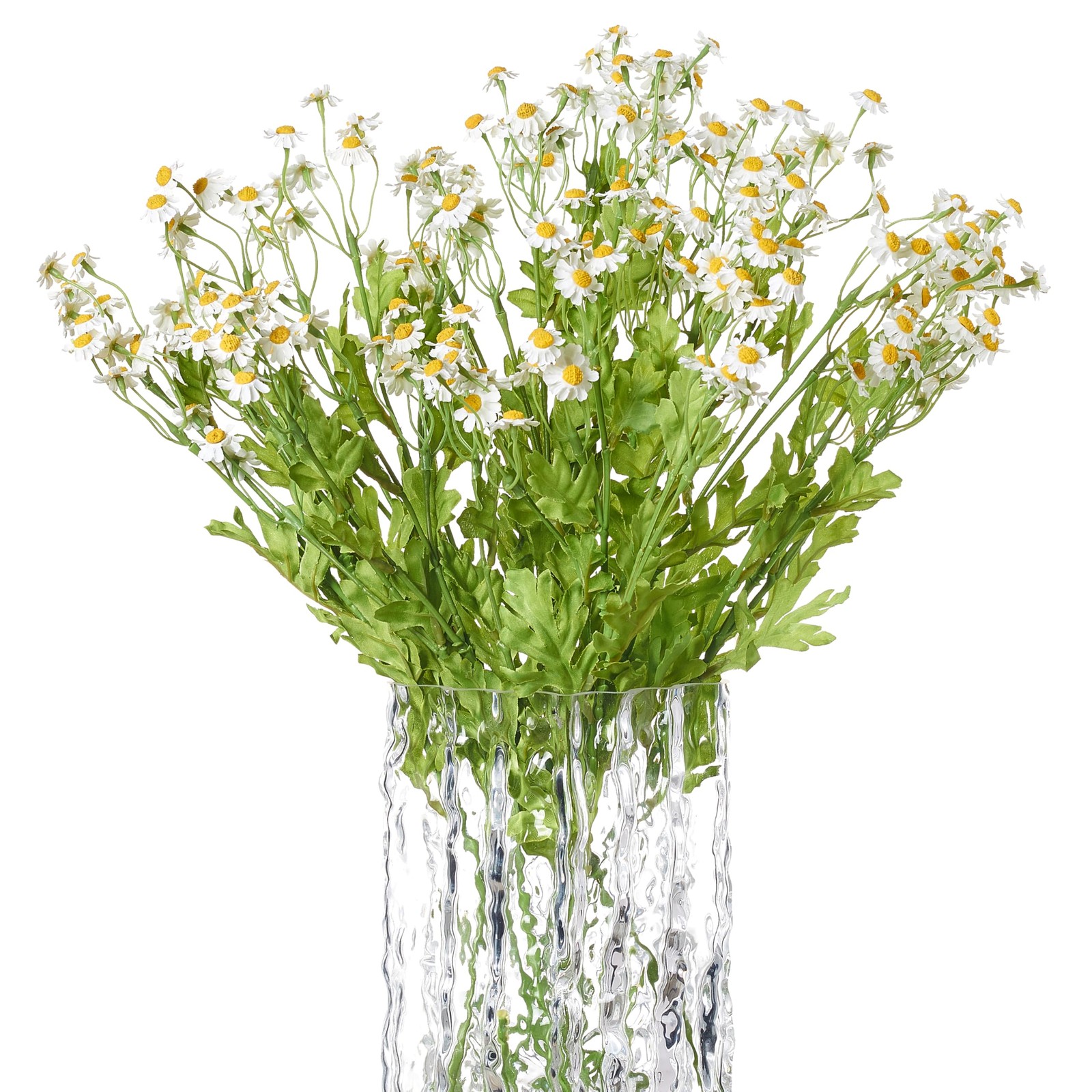 7 PCS 20.4 Inch Realistic Daisy Flowers Artificial Fake White Chamomile
