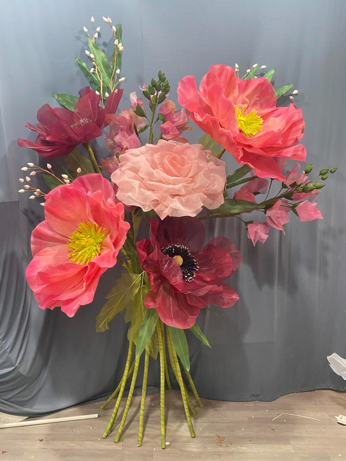 Giant Large Flower – Poppy Rose Peony Flower – Photo Even Props Handmade Flower