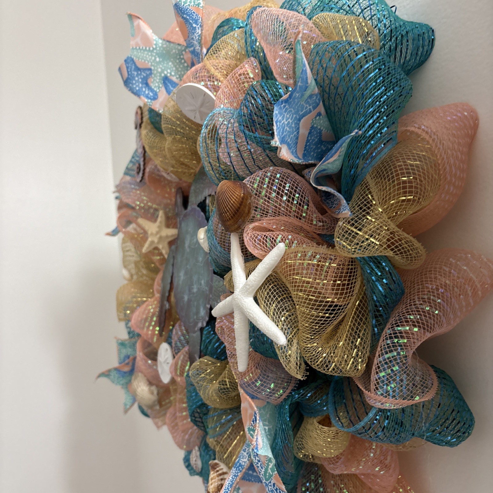 Sea Turtle Door Wreath New Handmade 18”