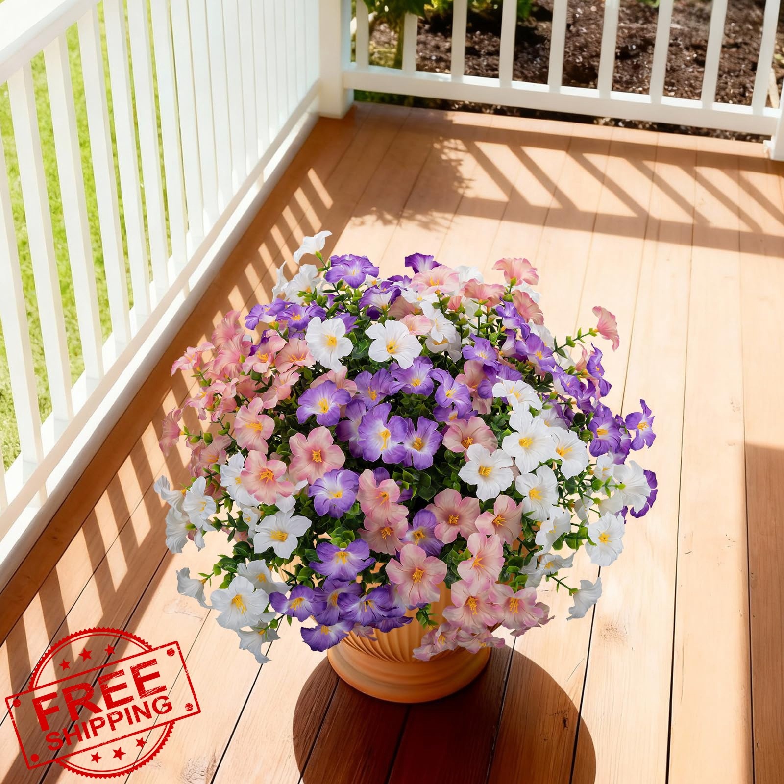 ALOXA Light Pink/White/Purple flowers 12 bundles