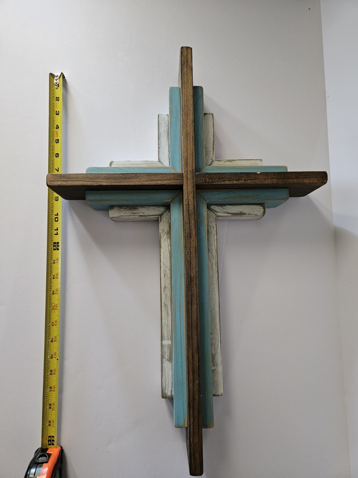 A Rustic Remedy Cross 2ft x 4ft Indoor Decoration for Home