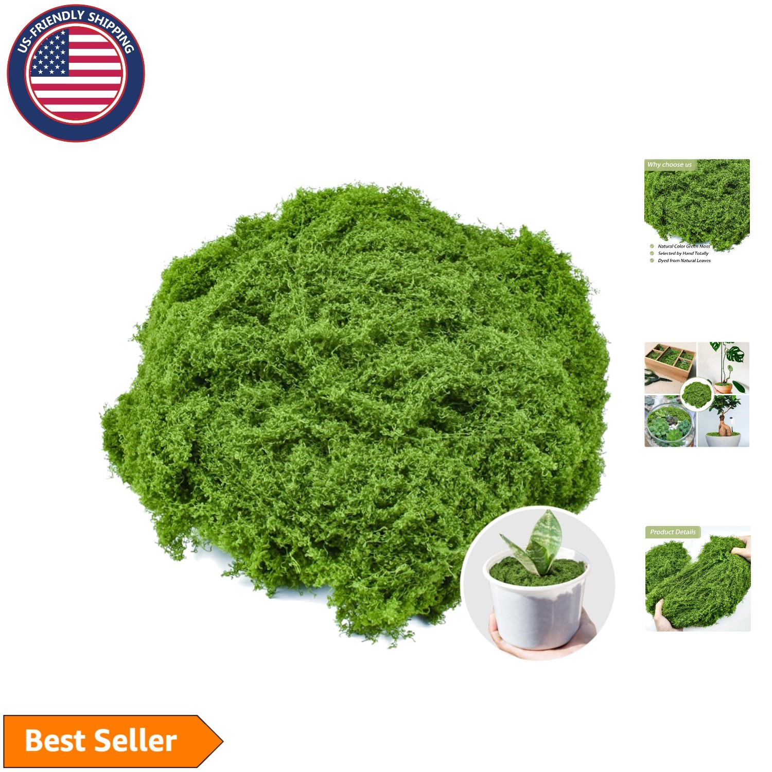 Versatile 5.3oz Nylon Fake Moss – Weather Resistant for Indoor and Outdoor Decor
