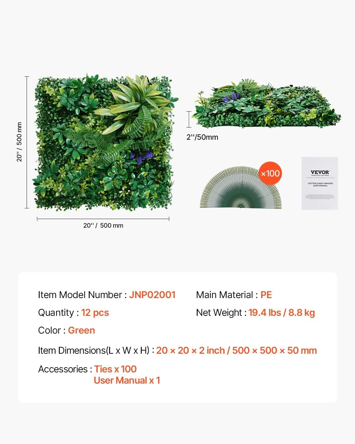 Easy-to-Install 3D Grass Wall Panels for Stunning Greenery Backdrops – 12 Panels
