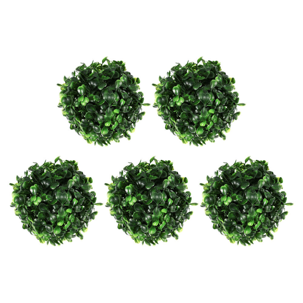 5PCS Simulation Plant Topiary Balls Decorative Ceiling Ornament Fake Plant Balls