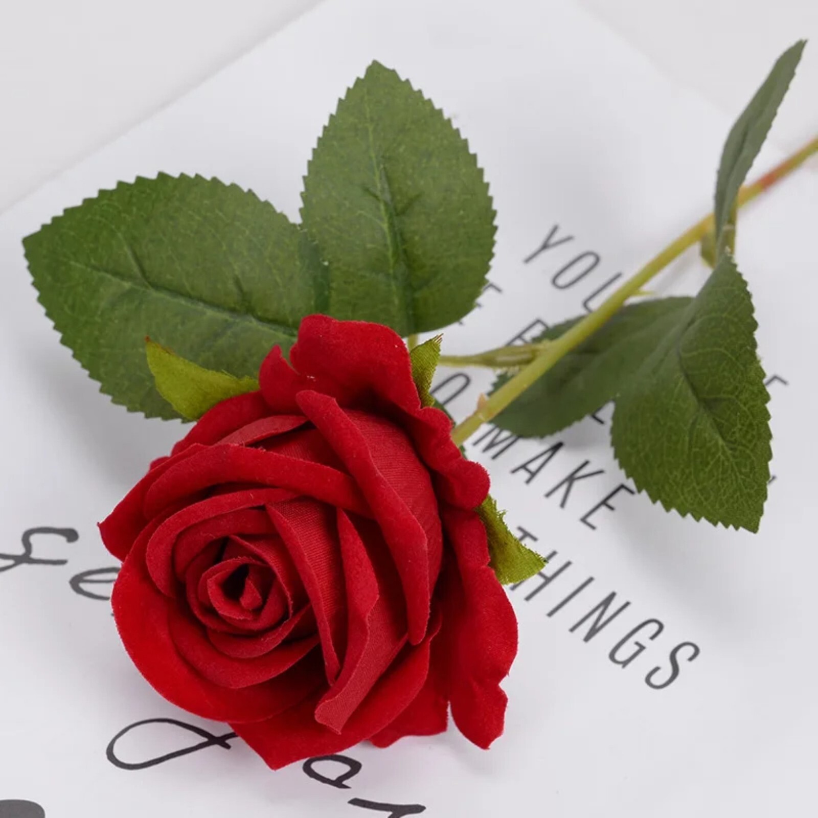 20× Red Roses Artificial Flowers Realistic Bouquet Home Decor Valentine Gifts US