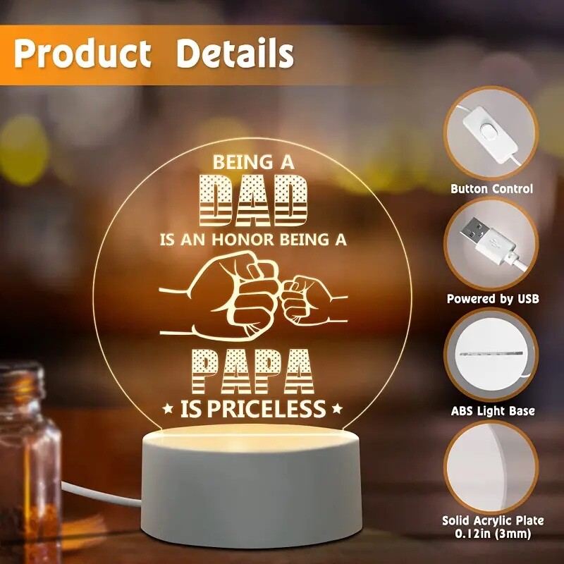 Gifts For Dad From Daughter Son, Christmas Gifts For Dad Night Light