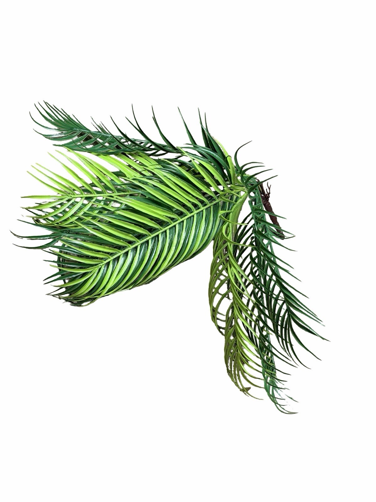 Artificial Palm Fern Bush Faux Tropical Greenery Plant Pick 14” Decor
