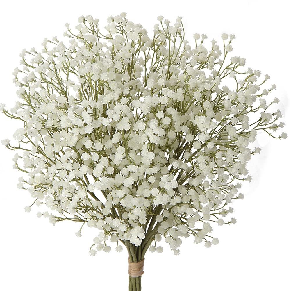 3 Branches Baby’s Breath Artificial Flowers Faux Plastic Gypsophila Cream