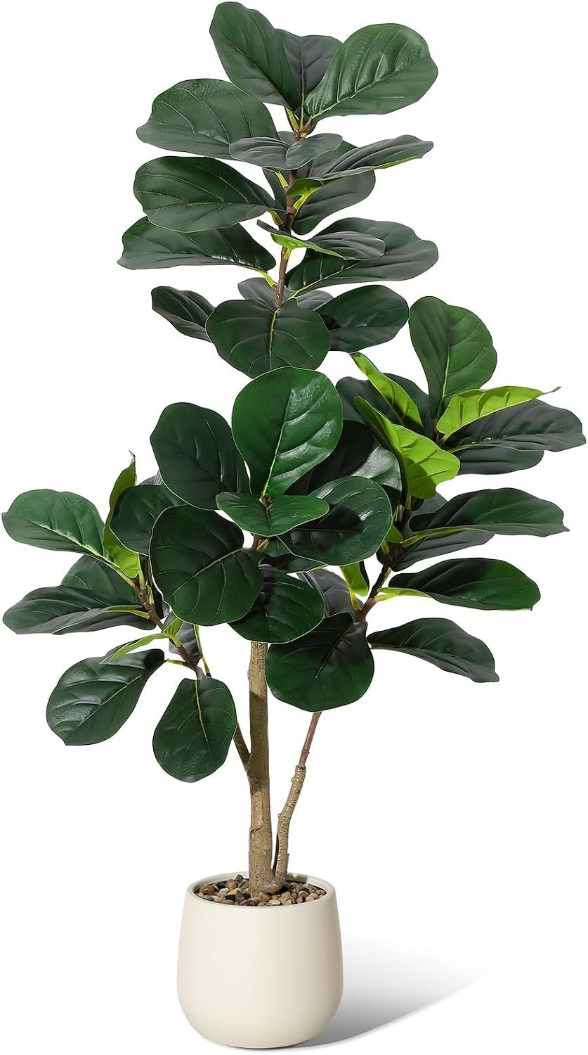 120cm-210cm Large Artificial Broadleaf Fake Plants Green Plastic Balcony Plants