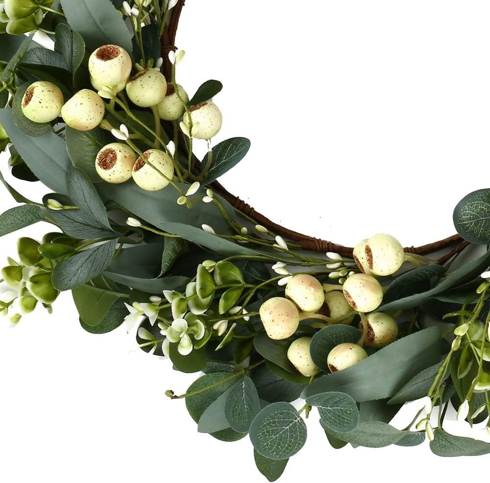 Exquisite 20-Inch Green Eucalyptus Wreath – Perfect for Any Season or Occasion