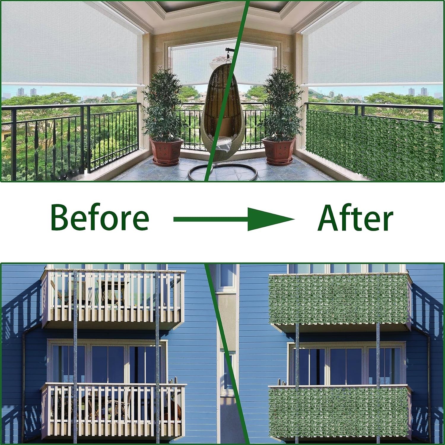 Greenery Backdrop Ivy Fence: UV-Anti Faux Panels – 72 Sq Ft