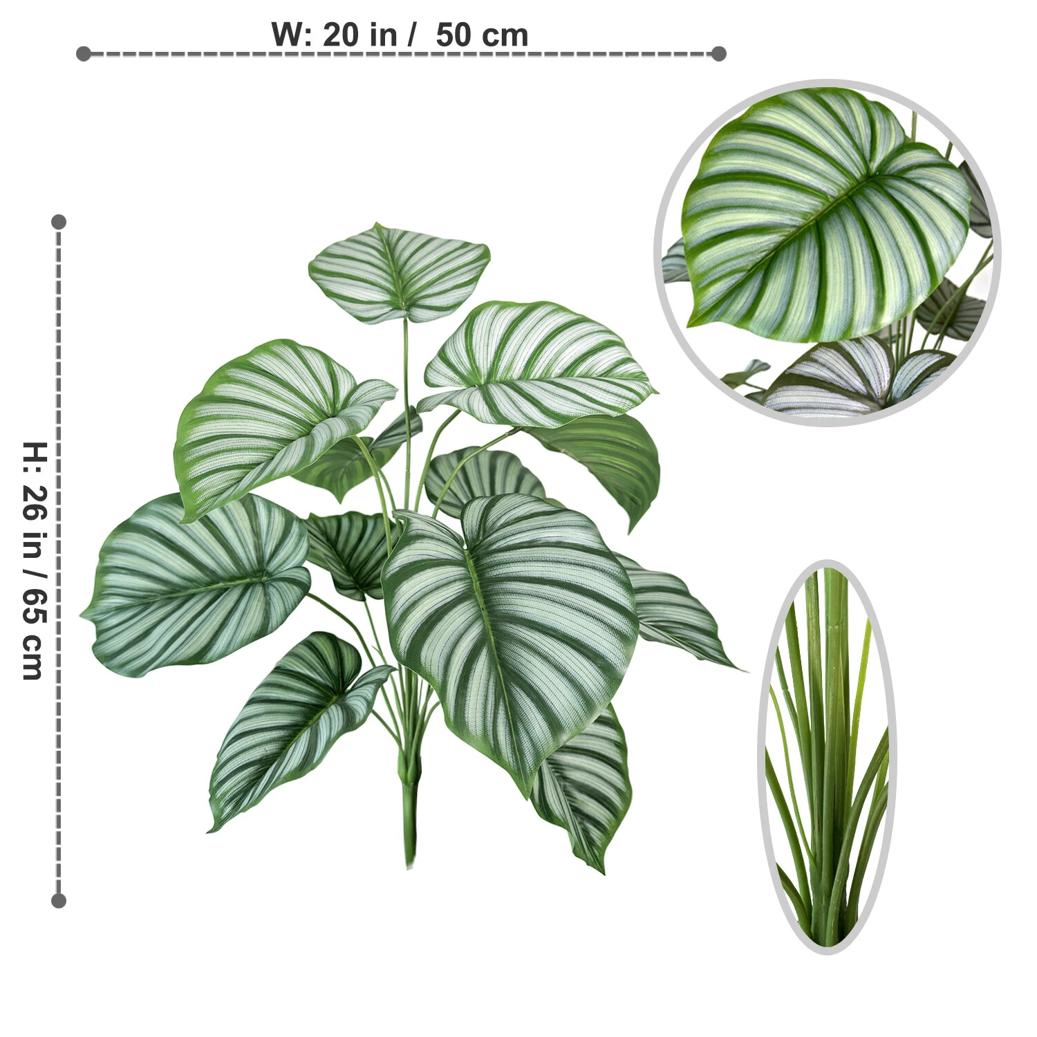 Plastic Monstera Plant Leaf Small fake plant New indoor home decor (without pot)