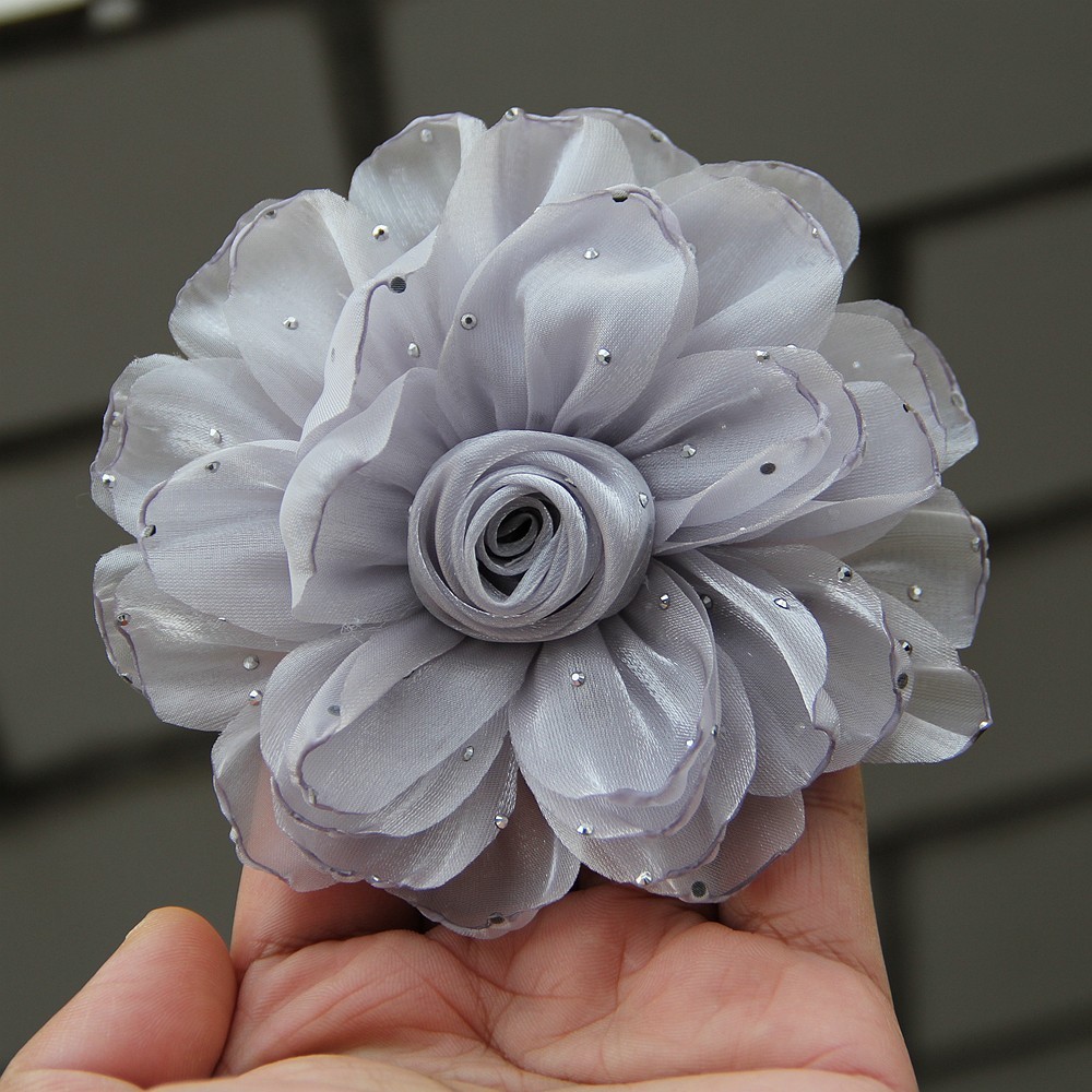 11cm Women’s Fabric Three-dimensional Artificial Flower for Brooch Suit Jacket